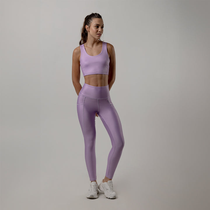 conjunto deportivo mujeres de top y leggins color lila – Aleta Sports